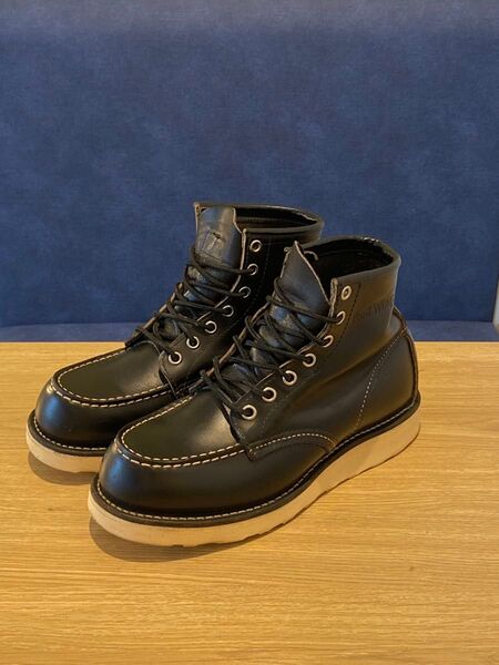 【美品】 8179 レッドウィング US6D 黒ブーツ刺繍羽タグRED WING