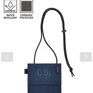 新品 未使用 MIRESTO セーフティポーチ ミニショルダーバッグ パスポート入れ 0.5l ネイビー