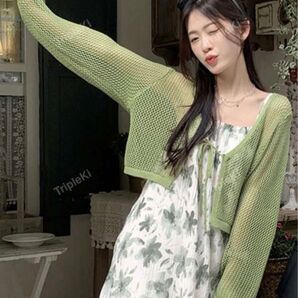 オープンクロップカーディガン