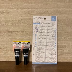 セリア 長さ出し用チップ 専用ジェル2本 セット