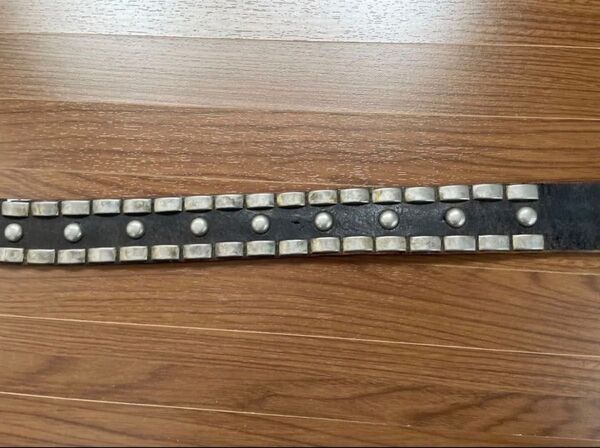 バーニーズ ニューヨーク購入 DOA スタッズレザーベルトブラック made in USA ハンドメイド 元HTC職人 30サイズ