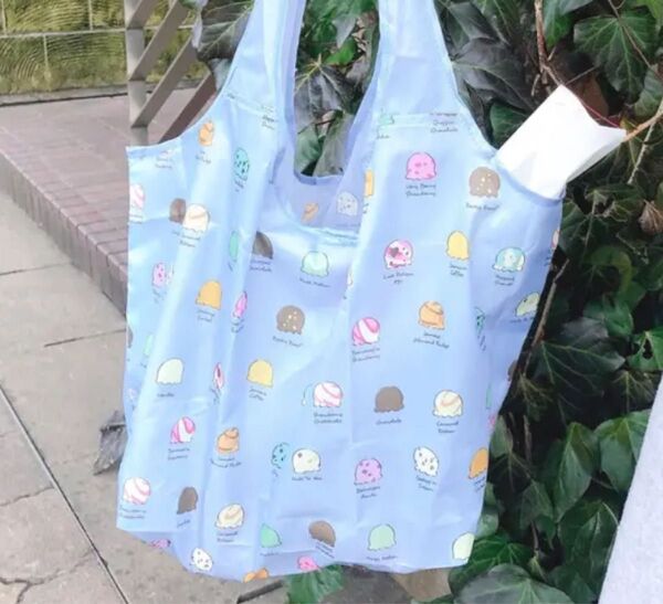 31エコバッグアイスクリーム柄 エコバッグ 折りたたみ 小さな折りたたみ