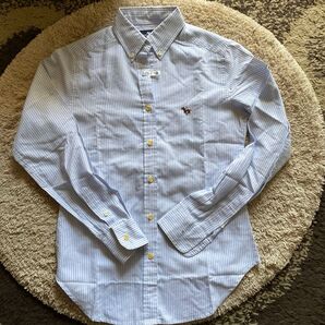 140 女子 Hunters Run 長袖シャツ クリーニング済み 訳あり ストライプ ボタンダウン 海外ブランド