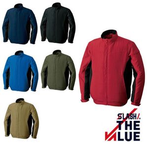 01000 THE VALUE ウォームライトジャケット SHINMEN シンメン 秋冬作業服 作業着 フルジップ ワーク系