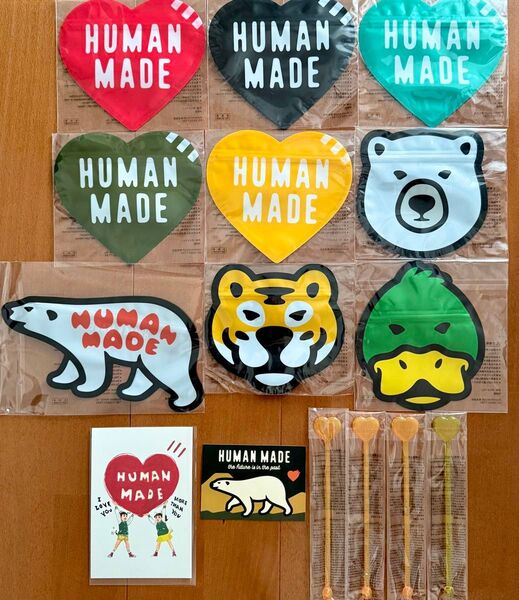 human made ノベルティ 小物入れ マドラー ステッカー ポストカード