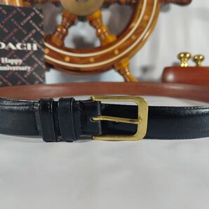 【OLD COACH】コーチ 高級ヴィンテージレザーベルト 牛革/金真鍮 正規品