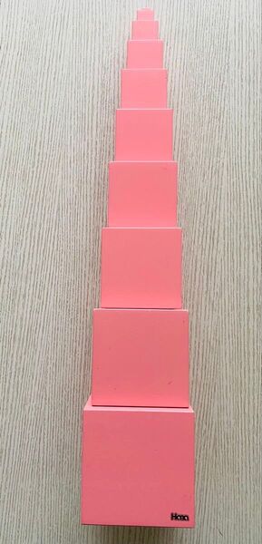 モンテッソーリ ピンクタワー/プレミアム バスウッド/知育玩具