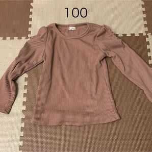 【100】 女の子 長袖 トップス ピンク