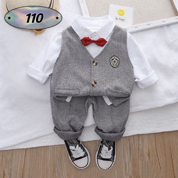 ☆新品☆フォーマル 男の子 セットアップ 入園式 結婚式 スーツ 110cm