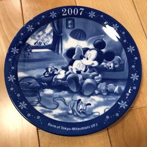 2007年 Disney ミッキーマウス 飾り皿 三菱東京UFJ銀行 ノベルティ