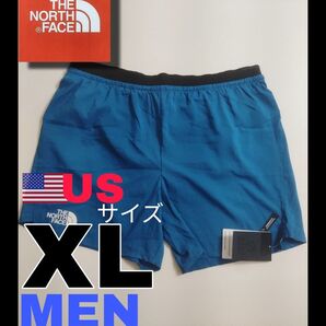 【新品未使用タグ付き】ノースフェイス フライトシリーズ ハーフパンツ 青 ブルー ウエストゴム ポケット付き【日本未発売】