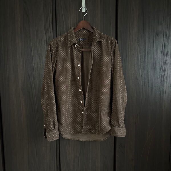 ABAHOUSE ブラウン ドット柄 シャツ サイズ3