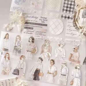 【No2164】海外マステ新作・windry timeless modety washi 切り売り1ループ・7.5cm×100cm