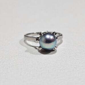 1555 タサキパールリングPT900プラチナ12号7.5mm