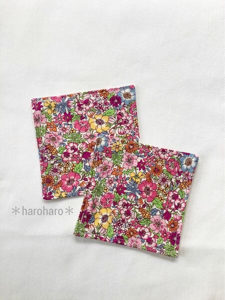 *コースター*2枚セット*小花*ハンドメイド*