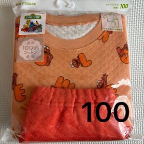 新品 ユニクロ セサミストリート キルトパジャマ 100