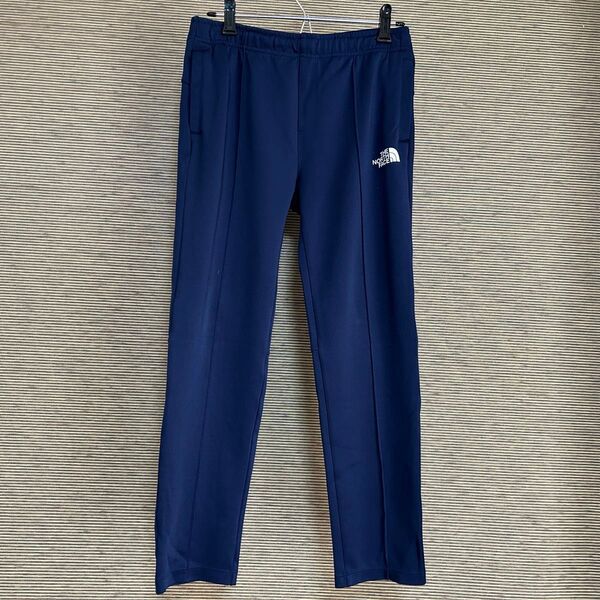 ノースフェイス ジャージパンツトラックパンツ ネイビー子供150 キッズ ワンポイントロゴ 古着 C1