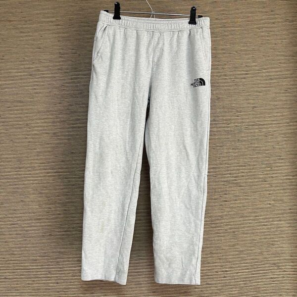 ノースフェイス スウェットパンツ グレー ジャージパンツ ワンポイントロゴ 子供160キッズ 古着 A1