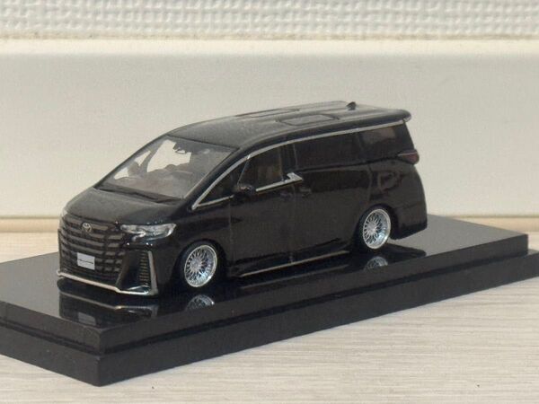1/64 ヴェルファイア 40系 ブラック VS-XVカスタム ローダウンTOYOTA VELLFIRE 40 エアサス 純ベタ