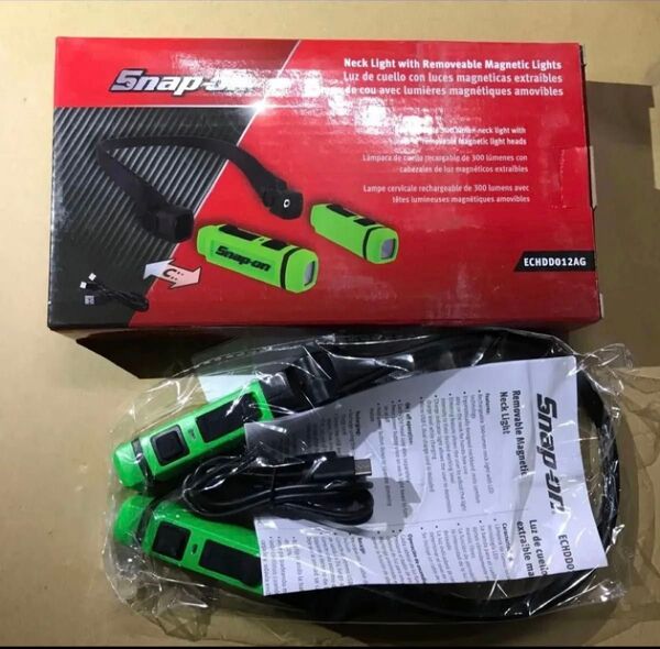 スナップオン Snap-on ECHDD012AG マグネット着脱式 充電式LEDネックライト グリーン
