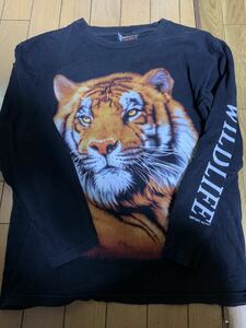 WILD LIFE&タイガーアニマルプリント　ロングTシャツ