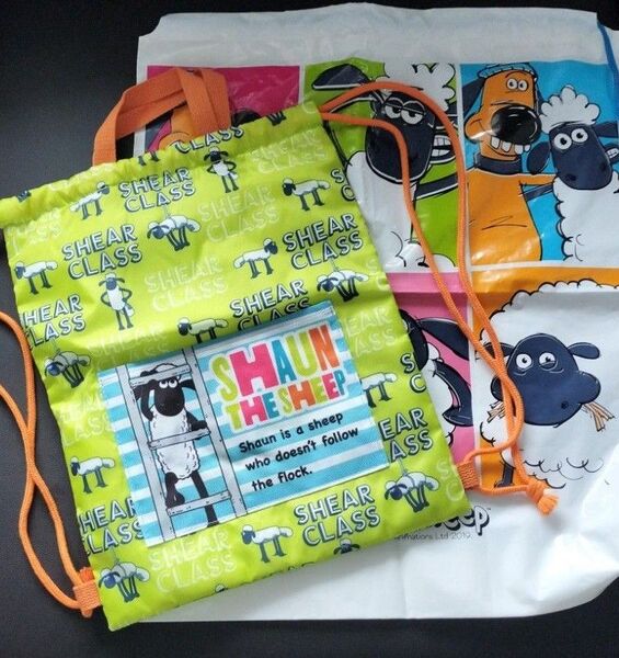 ひつじのショーン 中綿入り ナップサック 体操服袋 リュック 入園 入学 おけいこ
