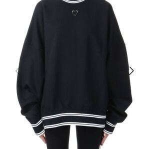 新品 BASICKS ベイシックス 24aw Heart Charm Sweat-BLACK ハートチャーム スウェット