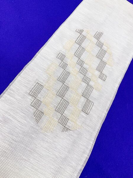 夏半衿 絽半衿 麻混 刺繍 涼しげ お洒落 夏着物 浴衣 単衣着物 新品未使用品