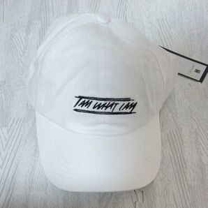 【新品未使用】與真司郎 I AM WHAT I AM 白キャップ フリーサイズ 帽子