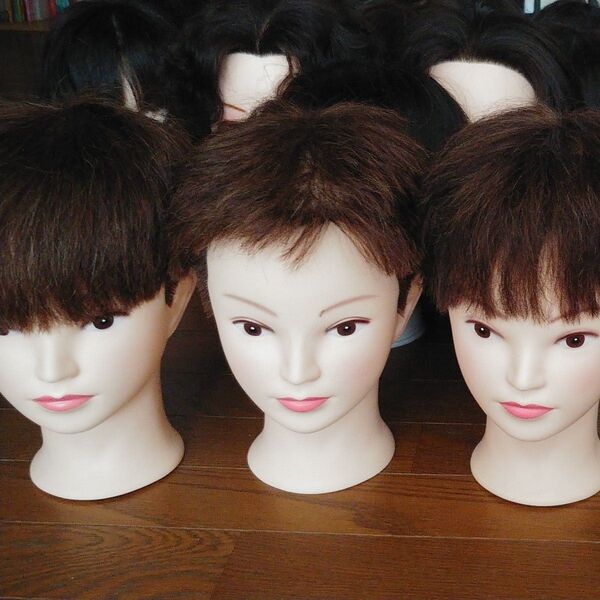 MITSUYA Mi100 3体セット カットマネキン 美容師 ヘッド インテリア 装飾
