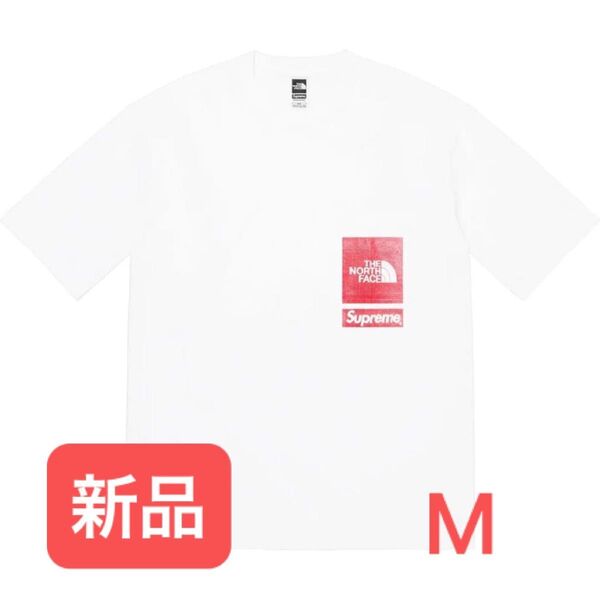 【新品】Supreme North Face Printed Pocket Tee シュプリーム ノースフェース Tシャツ M
