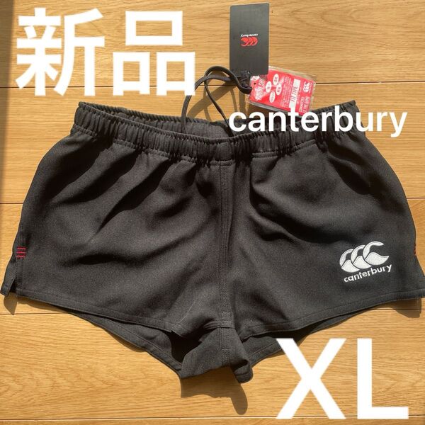 新品canterbury ラグビーショーツ XL RG26012 ショートパンツ 短パン カンタベリー ブラック ラグビーパンツ