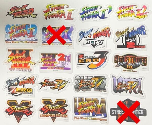 ストリートファイターロゴステッカー セミコンプリートセット