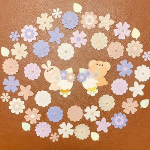 花 花束 アレンジクラフト デザインペーパー クラフトパンチ ペーパークラフト
