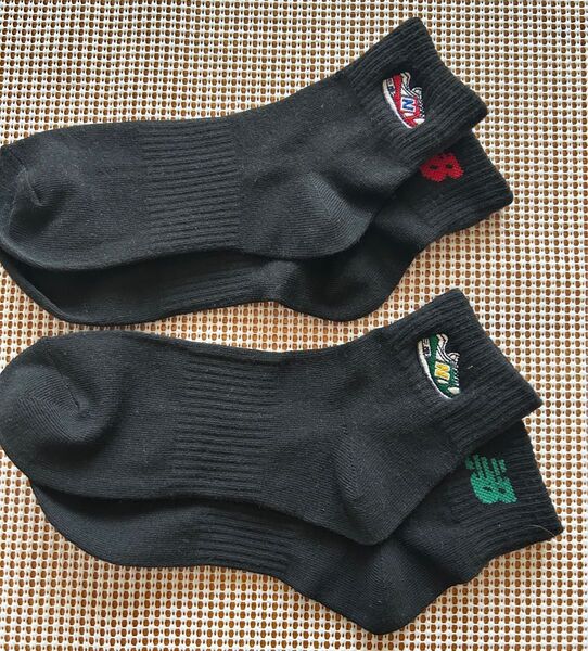 レディース ニューバランス 靴下 刺繍 2足