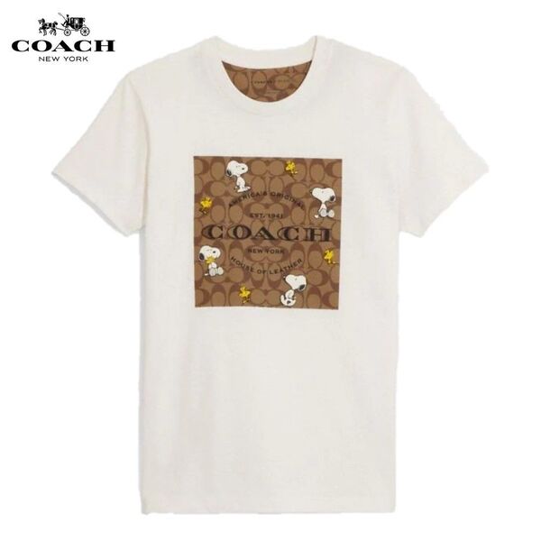 【COACH×PEANUTS★CE461】コーチ 新作コラボ♪ 限定品♪ シグネチャースヌーピー半袖Tシャツ 新品 サイズ選択可!