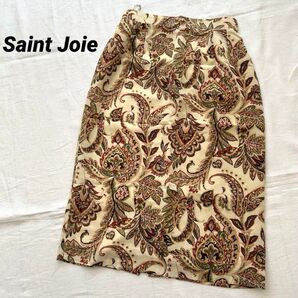 Saint Joie ペイズリー タイトスカート 膝丈 スカート レディース