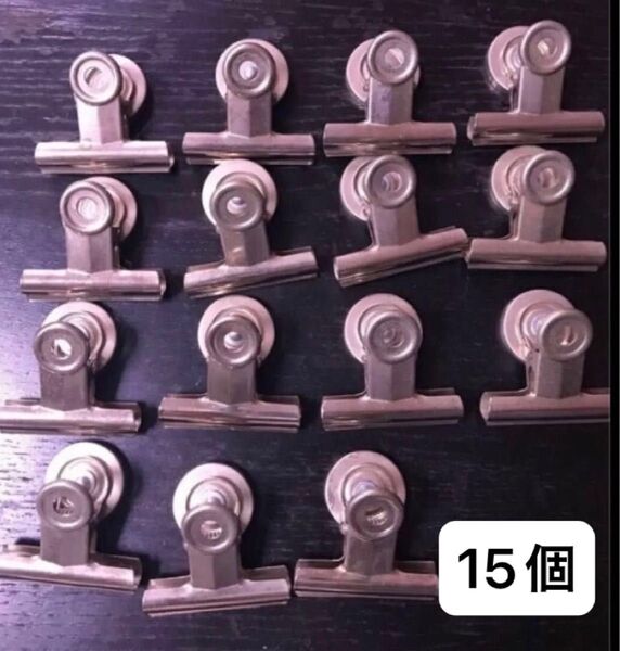 【中古】マグネット付きクリップ 15個