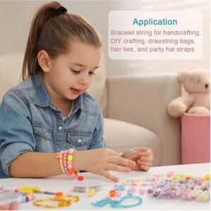 2.5mmの直径 5m ナイロン弾性紐 ブレスレット用 イエロー