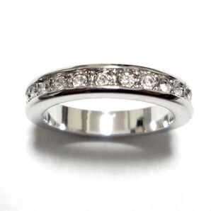 2号 フルエタニティ スワロフスキークリスタル シルバーリング 指輪