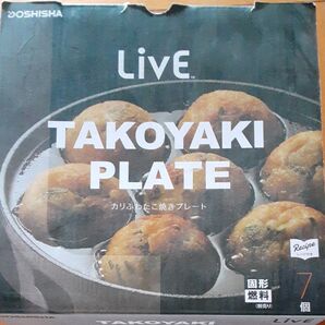ドウシシャ たこ焼きプレート 7穴 固形燃料 ブラック レシピ付き LivE