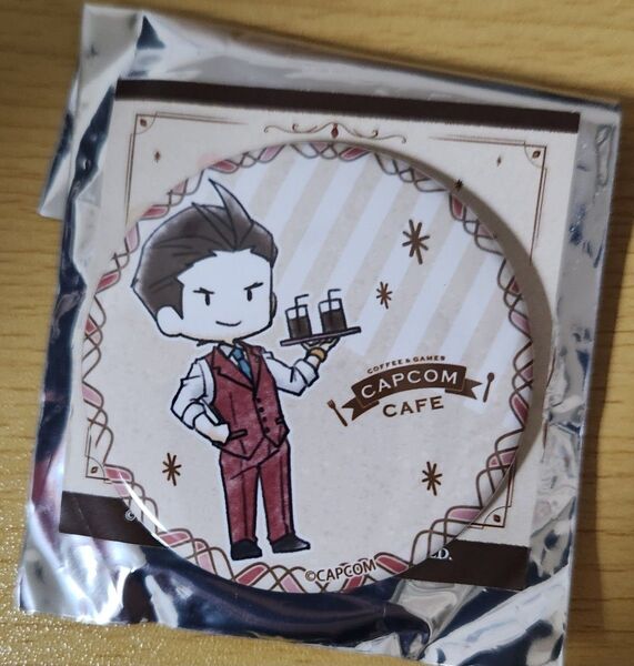 CAPCOM CAFE×逆転裁判 王泥喜法介 缶バッジ カプコンカフェ