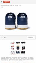 【新品】Supreme Nike SB Dunk Low / Navy / 27.5cm / AIR FORCE 1_画像8