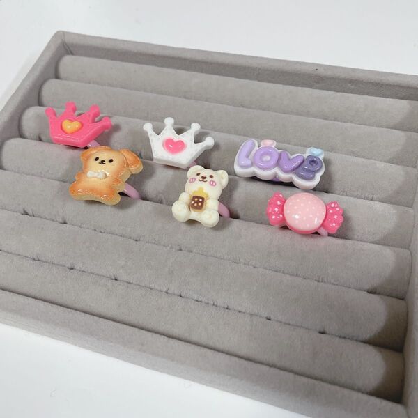 ハンドメイド*キッズリング*6点