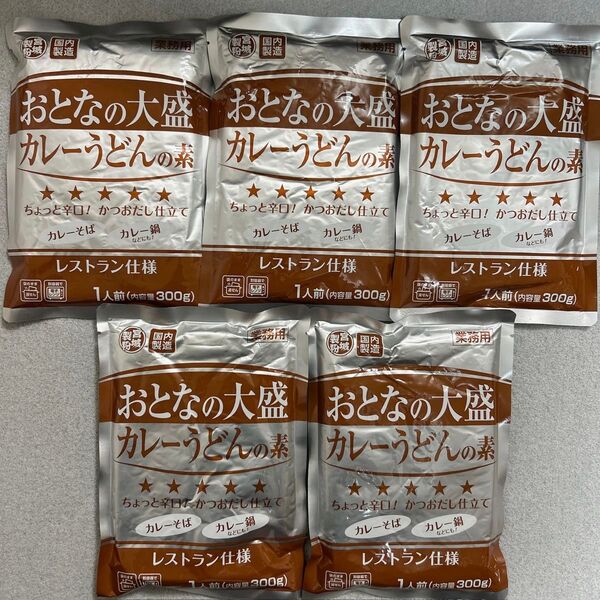 おとなの大盛 カレーうどんの素 300g×5袋セット レストラン仕様