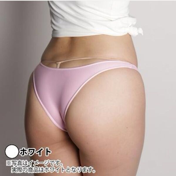 【日本製】新品未開封 2wayストレッチ生地ハーフバック Mサイズ ホワイト パンティ