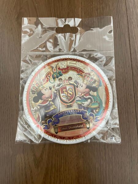 東京ディズニーランド 38周年 缶バッチ