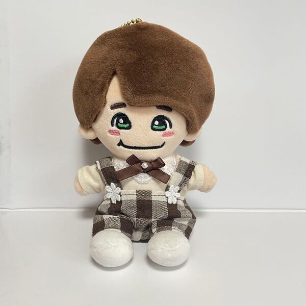 ちびぬい服なにわ男子 レースリボントップス 吊りズボン チャコール