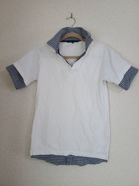 ABAHOUSE 半袖重ね着風ポロシャツ