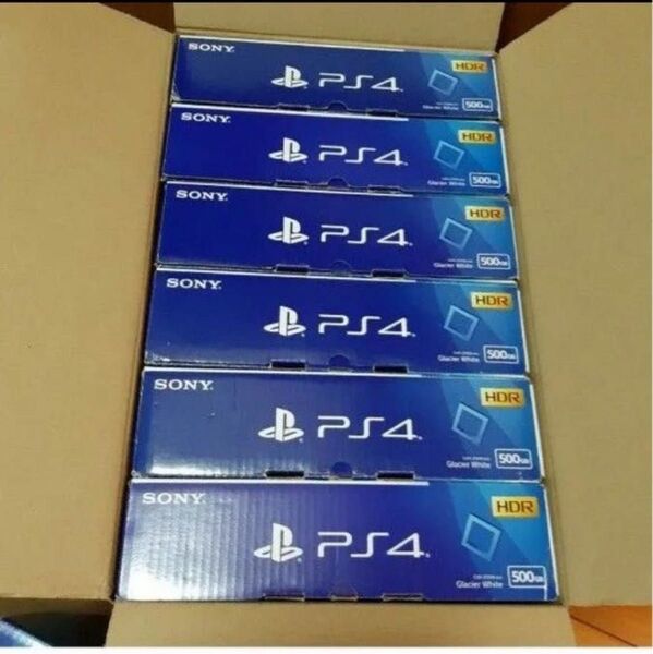 ☆PS4の箱 6個セット 外箱 空箱のみ 本体なし 内箱なし グレイシャー・ホワイト 500GB CUH-2100AB02 の箱